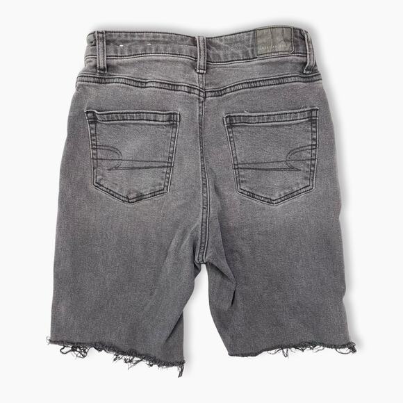 Upcycled American Eagle Black Denim Bermuda Mom Jorts Women’s Small - Picture 4 of 9